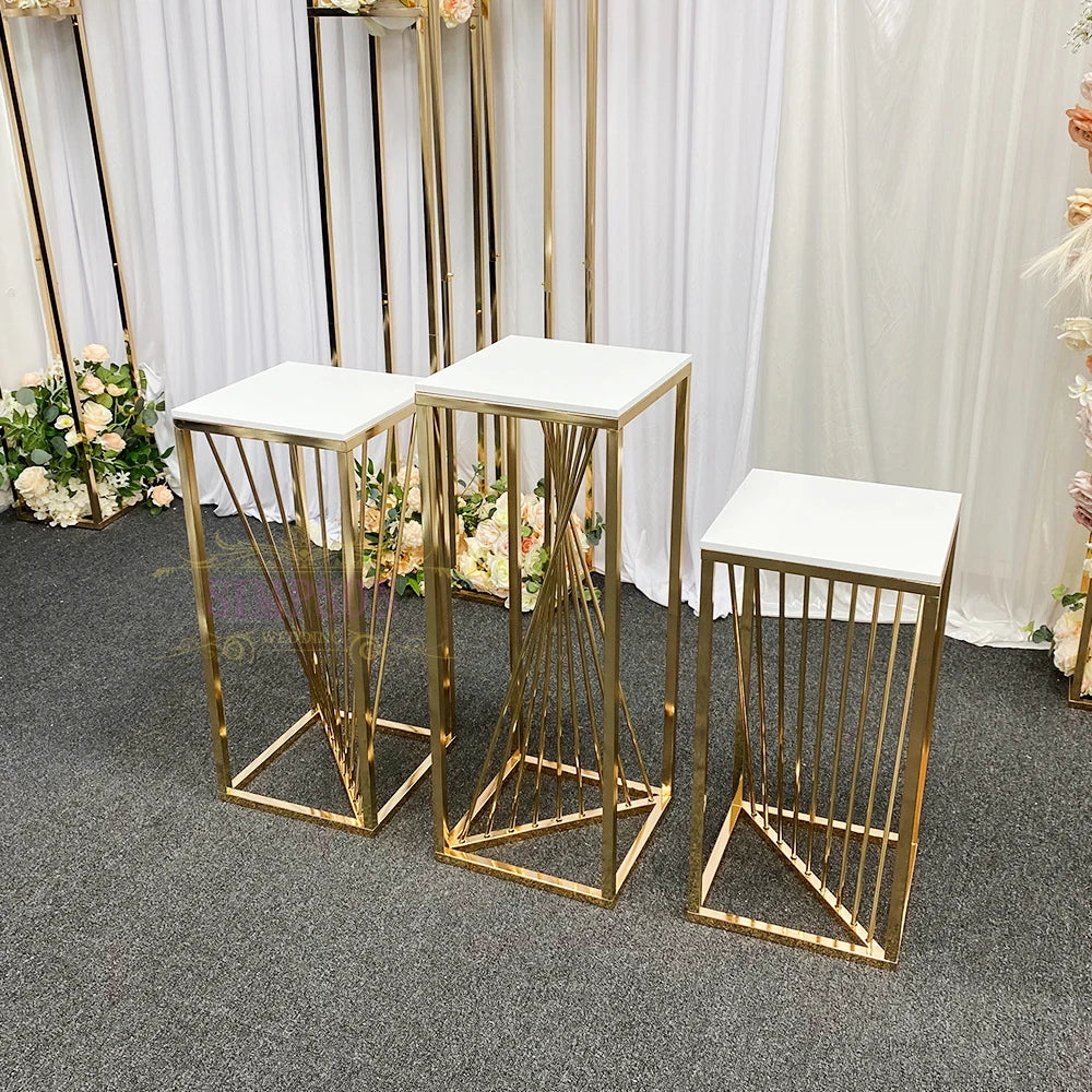 3 Pieces Curve Rode Based Nesting Table Set