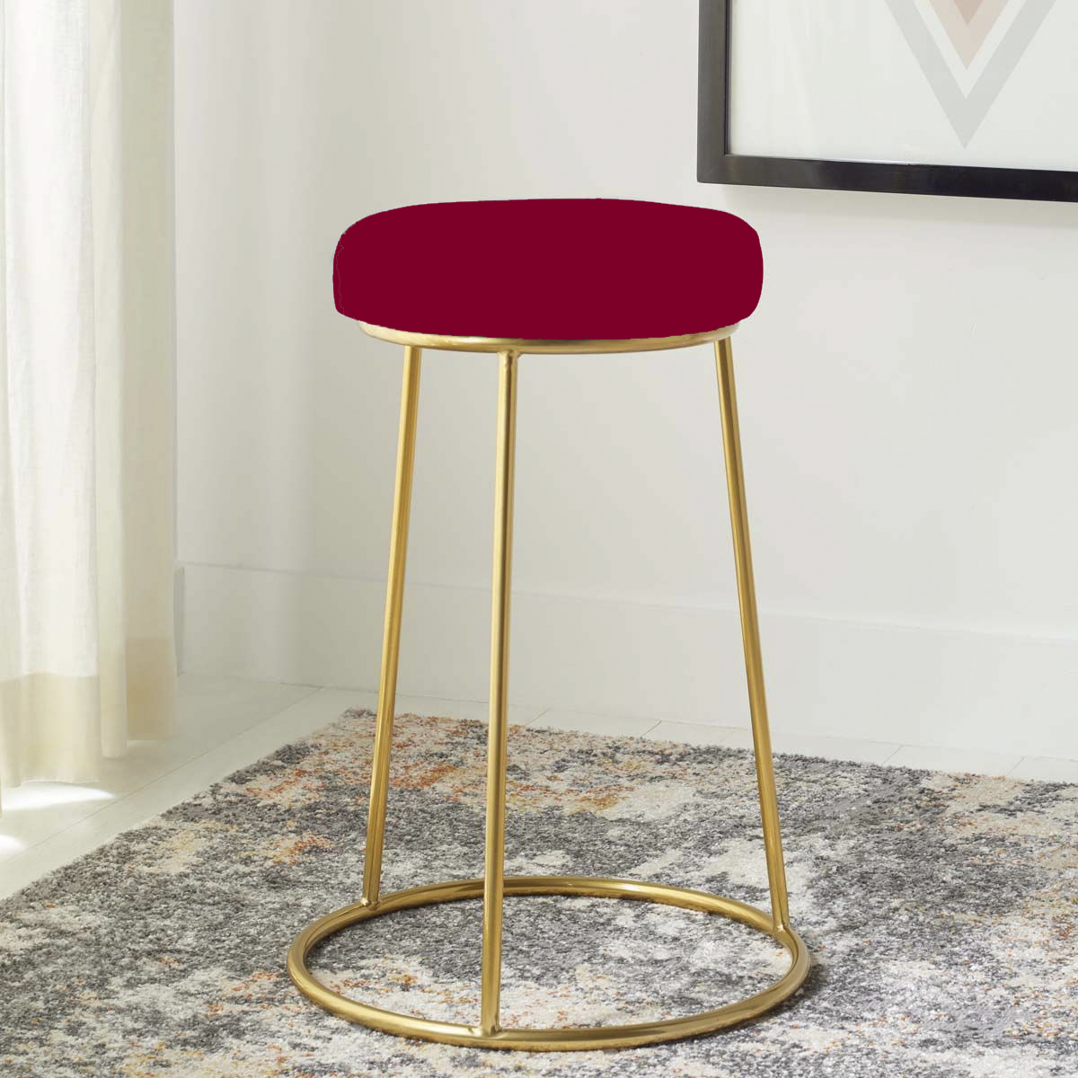 Round Ottoman Bar Stool – Metal Furniture