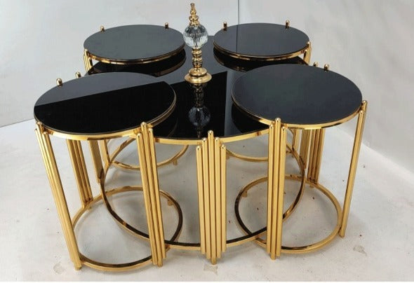 4 Rod Metal Frame Unique Center Table - Metal Furniture