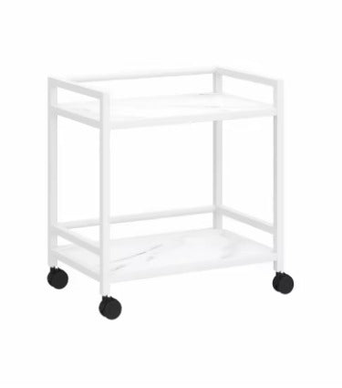 Multi-Purpose Trolley with Elegant Marble Texture Shelves – Stylish & Functional Storage on Wheels