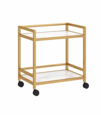 Multi-Purpose Trolley with Elegant Marble Texture Shelves – Stylish & Functional Storage on Wheels