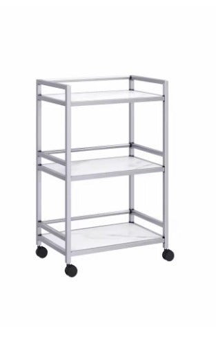 Multi-Purpose Trolley with Elegant Marble Texture Shelves – Stylish & Functional Storage on Wheels