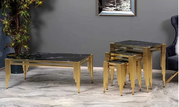 Coffee Tables + Center Table Round Modern Luxury Centre Coffee Tables (Set of 4)