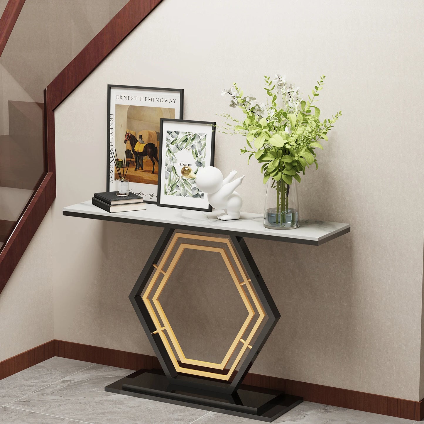 Narrow Console Table for Hallway – Metal Furniture