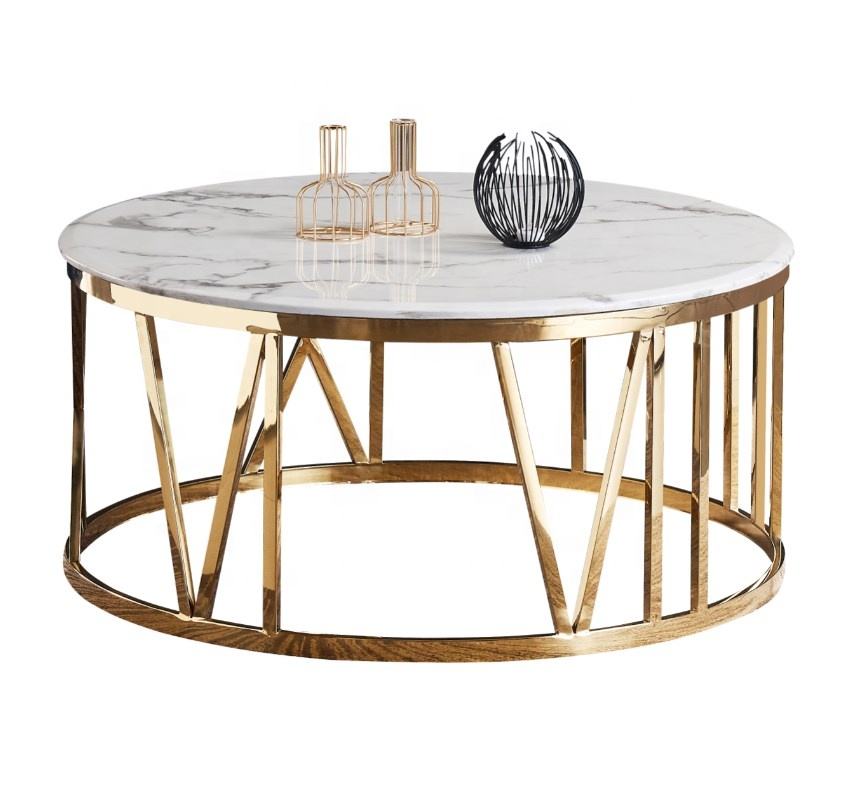 Luxury White Marble Center Table