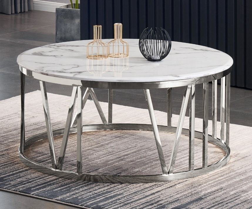 Luxury White Marble Center Table