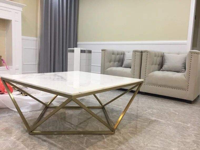 Pentagon Base Marble Center Table