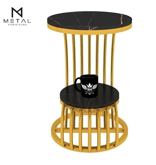 2-Tier Coffee Table Luxury Look Sofa Side Table