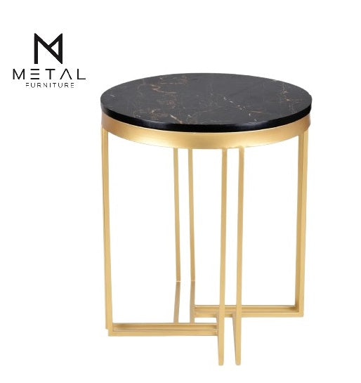 Luxury Rod Base Side Table Gold Metal Coffee Table | Metal Furniture Luxury Rod Base Side Table Gold Metal Coffee Table | Metal Furniture