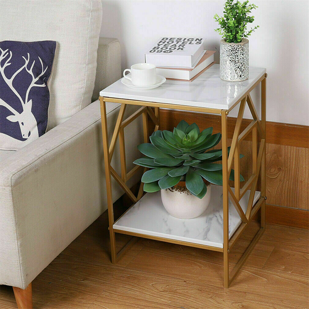 Square Shape Based Coffee Table Luxury Style Side Table