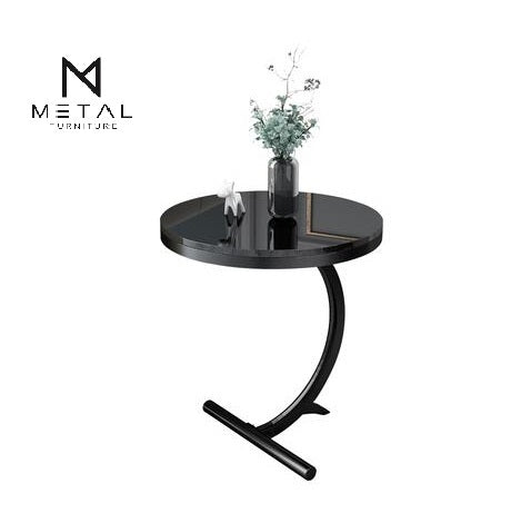 Bend Shaped Coffee Table Round Side Table Modern Style Coffee Table