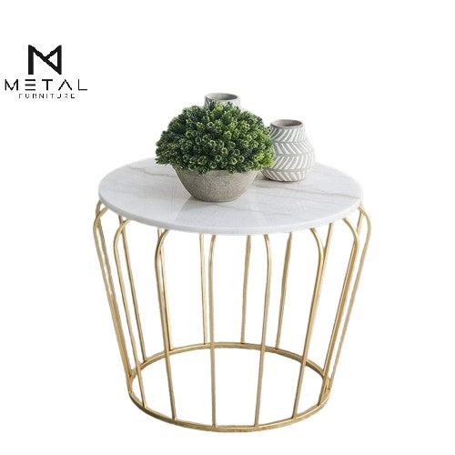 Round Coffee Table Elegant Look Sofa Side Table