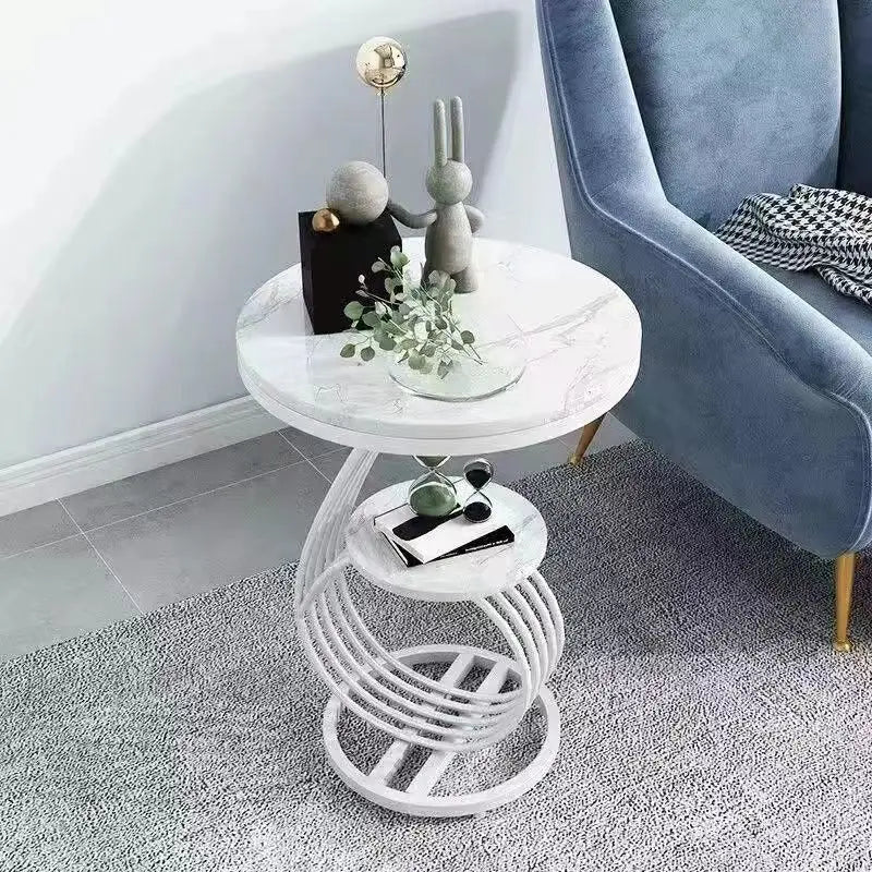 2-Tier Coffee Table Luxury Look Sofa Side Table