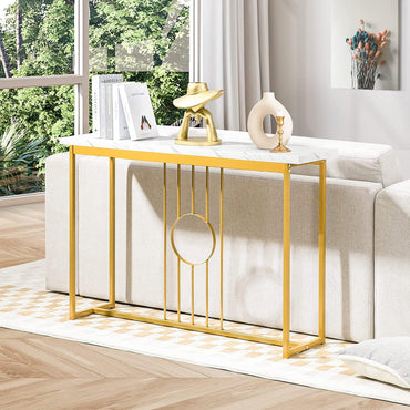 wooden marble texture sheet console table for living room & luxury look