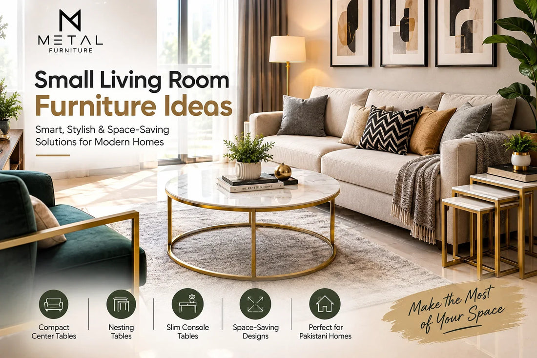 Small Living Room Furniture Ideas by Metal Furniture