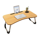 Wooden Folding Laptop Table With Cup Holder