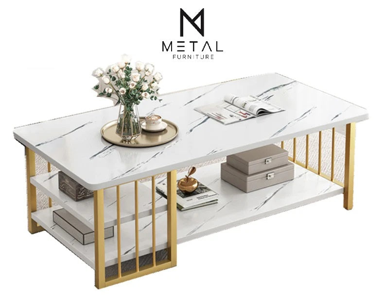 3 Shelf rectangular shape Center Table Luxury Style Table
