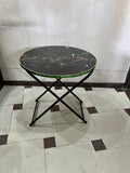 Wooden Folding Dining Table With Metal Legs Study Table