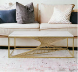 Curve Rode Based Center Table Elegant Luxury Look Style Furniture