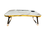 Wooden Folding Laptop Table With Cup Holder