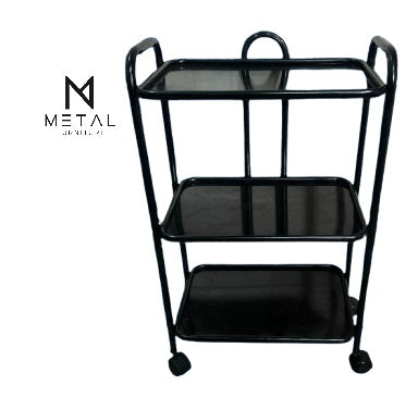 Small 3 Shelf Trolley Metal Frame Tea Serving Trolley