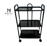 Small 3 Shelf Trolley Metal Frame Tea Serving Trolley