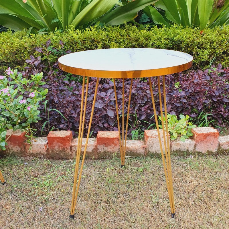 3 Leg Set Nesting Table Gold Paint Finish Modern Style