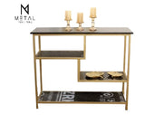 4 Shelf Console Table Enters Table Heavy Decor Table For Living Room