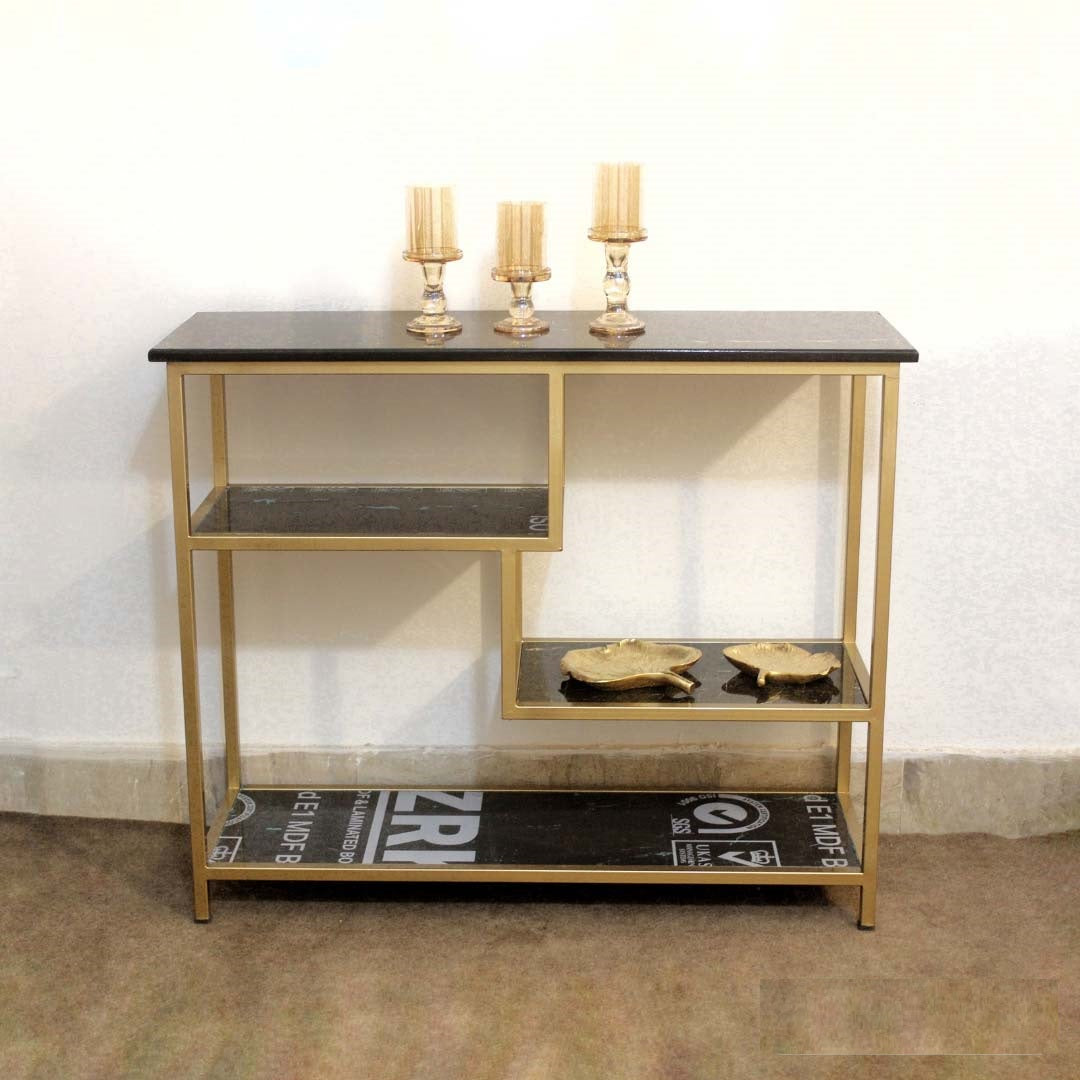4 Shelf Console Table for Living Room – Metal Furniture