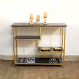 4 Shelf Console Table Enters Table Heavy Decor Table For Living Room
