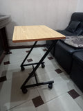 Z Shape Laptop Table Metal Frame With Wheels