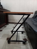 Z Shape Laptop Table Metal Frame With Wheels