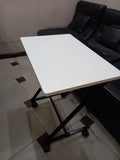 Z Shape Laptop Table Metal Frame With Wheels