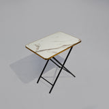 Wooden Folding Dining Table With Metal Legs Study Table