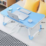 Wooden Folding Laptop Table With Cup Holder
