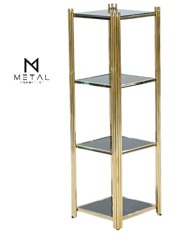 Square Corner Makeup Rack – Metal Furniture