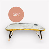 Wooden Folding Laptop Table With Cup Holder
