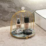 Iron bird cage rack lipstick perfume cosmetics skin care products storage rack finishing table rack bathroom cosmetics storage