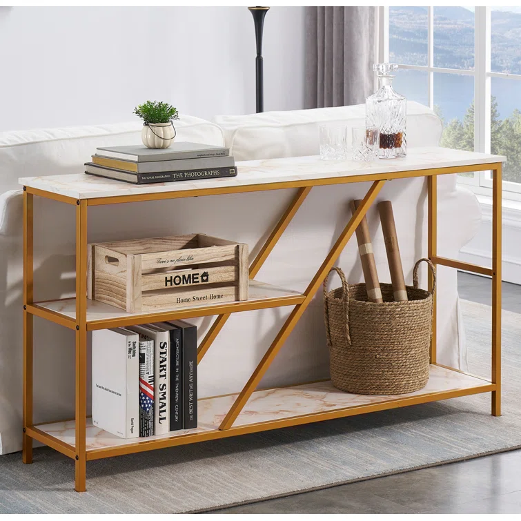 3-Tier Luxury Console Table – Metal Furniture