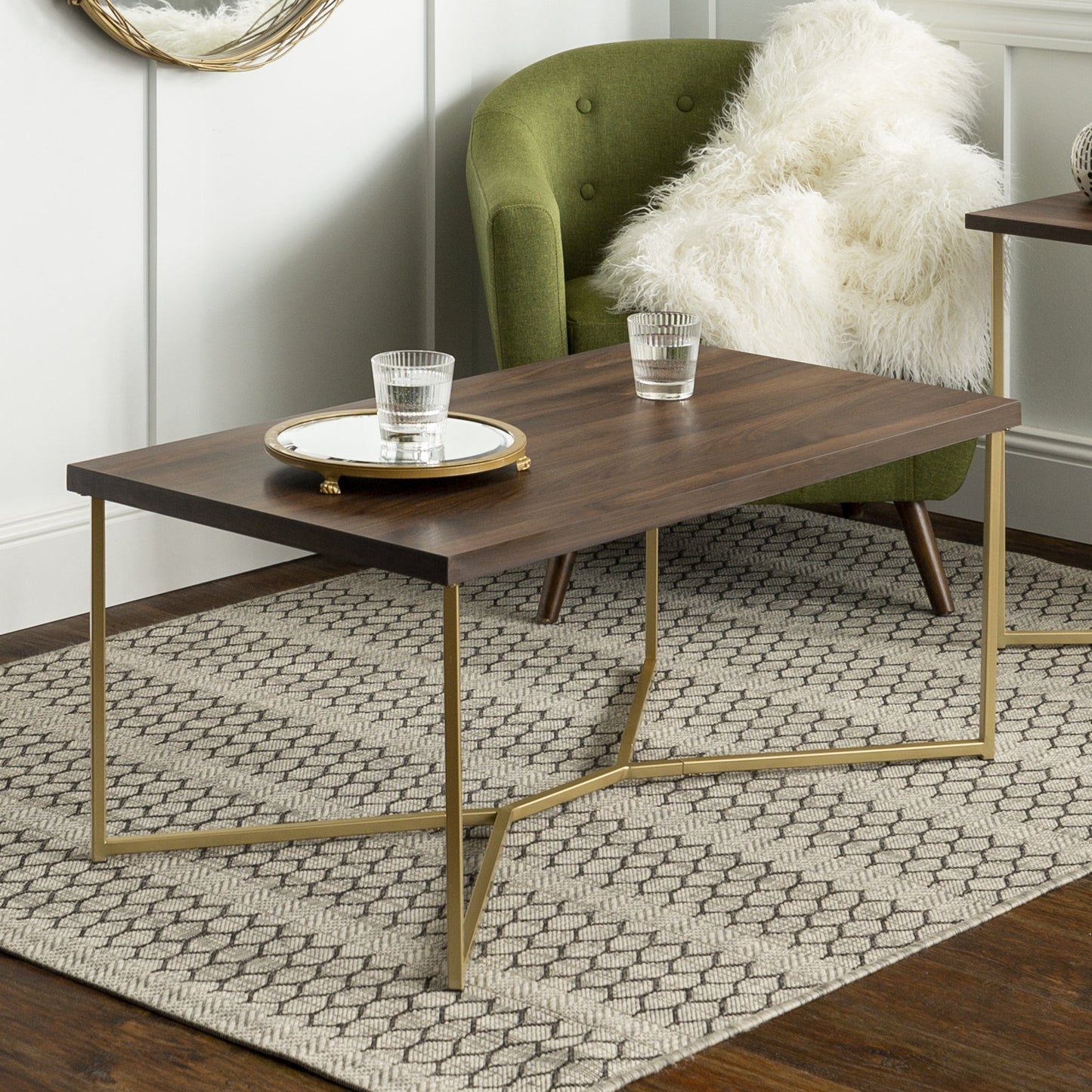 V Shape Rode Based Center Table – Metal Furniture