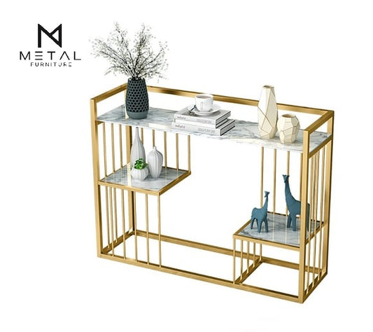 3-Tier Luxury Hallway Console Table Modern Design Elegant Look Console Table