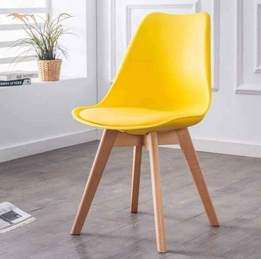 Classic Modern Tulip  Chair smooth seat design and strong wooden legs make it a reliable and stylish seating