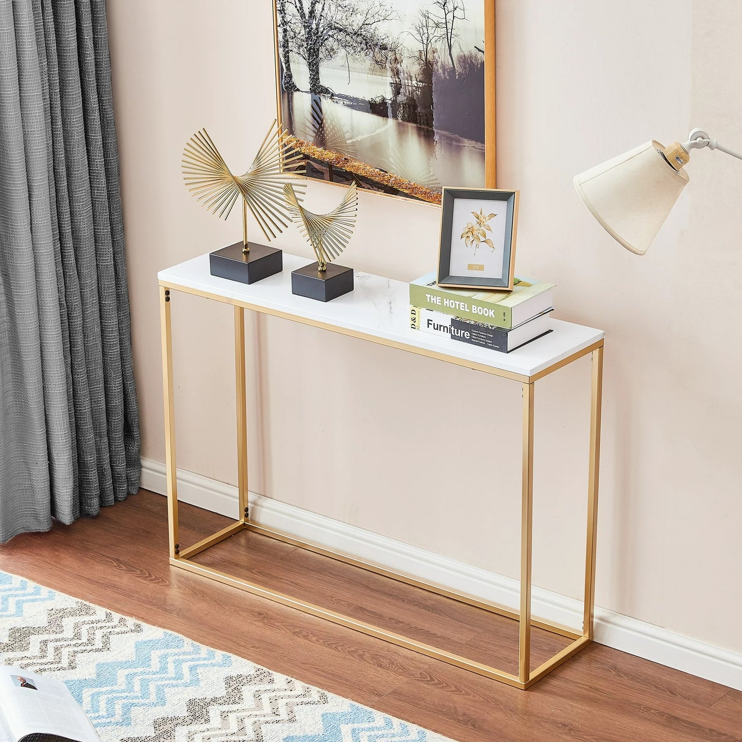 Simple Narrow Rode Console Table Living Room Table