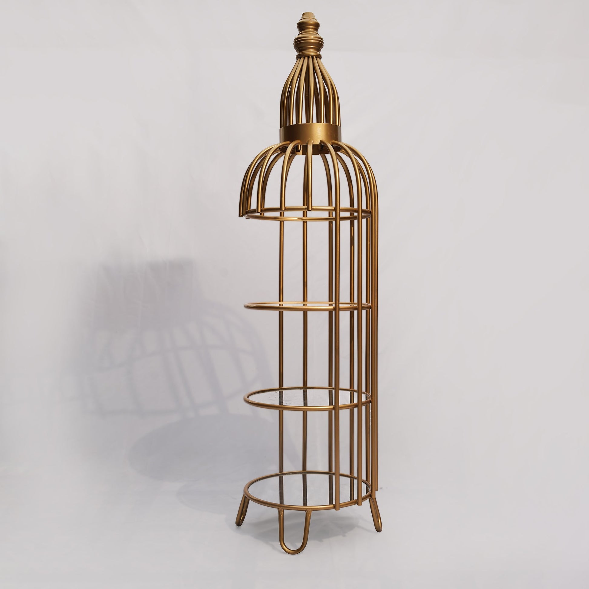 Gold Corner Rack – Metal Shelf | Metal Furniture

