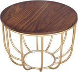 Round Center Table Luxury Furniture Home Gold Paint Finish