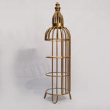 Side Corner Rack Gold Paint Finish Metal Corner Rack
