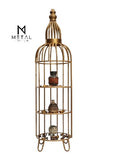 Side Corner Rack Gold Paint Finish Metal Corner Rack