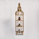 Side Corner Rack Gold Paint Finish Metal Corner Rack