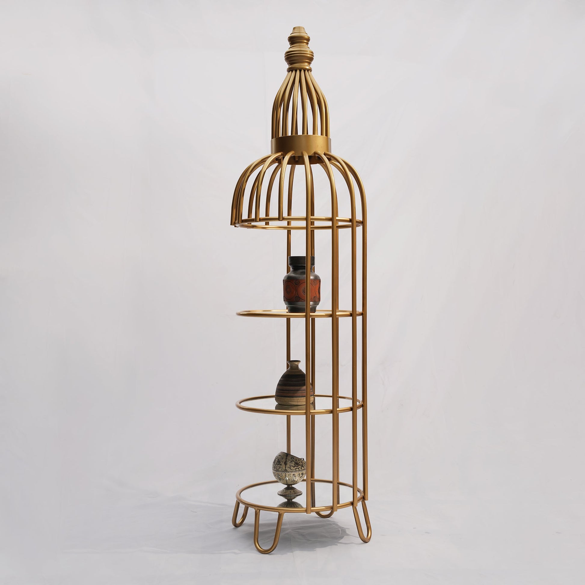 Gold Corner Rack – Metal Shelf | Metal Furniture


