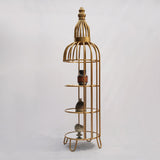 Side Corner Rack Gold Paint Finish Metal Corner Rack